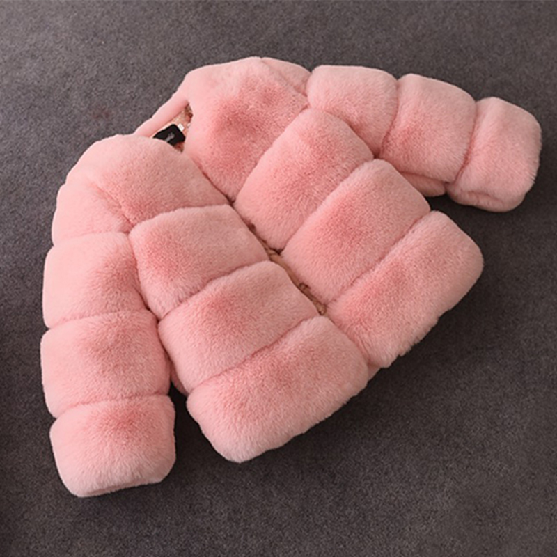 Baby Clothing Zipper - Mantel Bulu Palsu Bayi Perempuan Jaket
